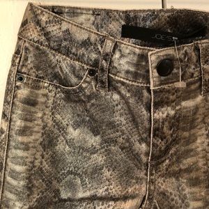 NWOT Joe’s Silver Faux Snakeskin Jeans Sz 10